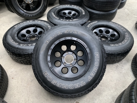 ล้อแม็ก YUSTA ลายหยดน้ำ ขอบ 16 พร้อมยาง 265-75-16 MICKEY THOMPSON ปี 13