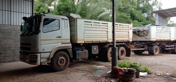 Mitsubishi Fuso 380/ ปี 59 แม่ลูกดั้ม ขายดาวน์  250000 เหลือส่งอีก 55 เดือนๆ ละ  ตามใบแจ้งหนี้