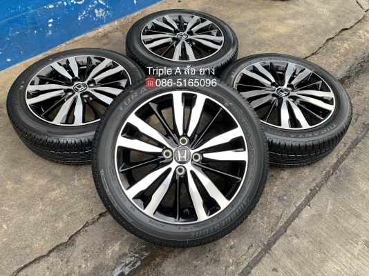 ล้อแม็กป้ายแดง Honda Jazz GK ตัวท็อป ขอบ 16 พร้อมยางใหม่ป้ายแดง 185-55-16 Bridgestone ปี 20 ใหม่ยกห้าง