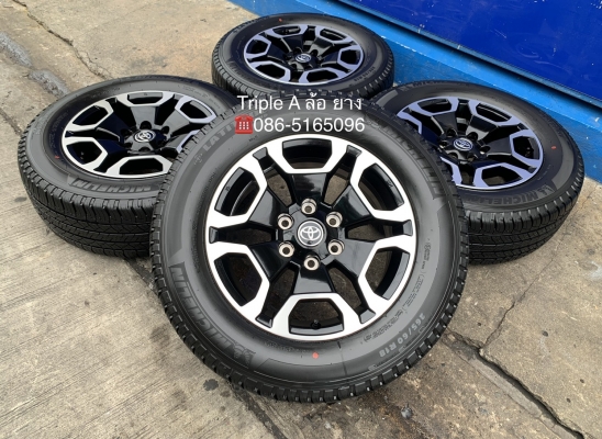 ล้อแม็กป้ายแดง Toyota Revo 2020 รุ่นใหม่ล่าสุด ขอบ 18 ดำหน้าเงา พร้อมยางป้ายแดง 265-60-18 Michelin ปี 20 สวยกริ๊บ