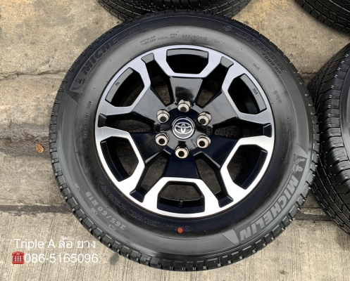 ล้อแม็กป้ายแดง Toyota Revo 2020 รุ่นใหม่ล่าสุด ขอบ 18 ดำหน้าเงา พร้อมยางป้ายแดง 265-60-18 Michelin ปี 20 สวยกริ๊บ ล้อแม็กป้ายแดง Toyota Revo 2020 รุ่นใหม่ล่าสุด ขอบ 18 ดำหน้าเงา พร้อมยางป้ายแดง 265-60-18 Michelin ปี 20 สวยกริ๊บ