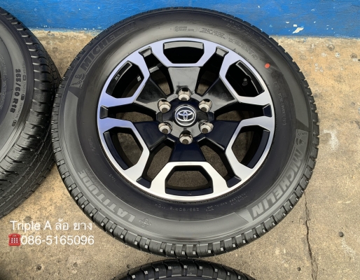 ล้อแม็กป้ายแดง Toyota Revo 2020 รุ่นใหม่ล่าสุด ขอบ 18 ดำหน้าเงา พร้อมยางป้ายแดง 265-60-18 Michelin ปี 20 สวยกริ๊บ ล้อแม็กป้ายแดง Toyota Revo 2020 รุ่นใหม่ล่าสุด ขอบ 18 ดำหน้าเงา พร้อมยางป้ายแดง 265-60-18 Michelin ปี 20 สวยกริ๊บ