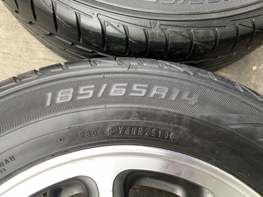 ล้อแม็ก 4รู100 Toyota (Made in Germany) ขอบ 14 สีเทาหน้าเงา แถมยาง 185-65-14 ปี 13 ล้อแม็ก 4รู100 Toyota (Made in Germany) ขอบ 14 สีเทาหน้าเงา แถมยาง 185-65-14 ปี 13