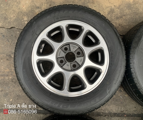 ล้อแม็ก 4รู100 Toyota (Made in Germany) ขอบ 14 สีเทาหน้าเงา แถมยาง 185-65-14 ปี 13 ล้อแม็ก 4รู100 Toyota (Made in Germany) ขอบ 14 สีเทาหน้าเงา แถมยาง 185-65-14 ปี 13