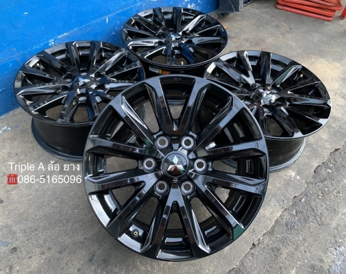 ล้อแม็ก 6รู139 Mitsu Triton Plus สีดำ ขอบ 17 สวยๆ