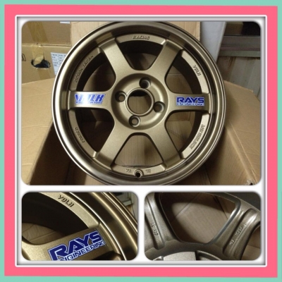 มาแล้วครับ TE37 กว้าง 7 ออฟ 35 ก้านตรง สีน้ำตาลไหม้ขอบชา ก้านยิงทราย สวยเวอร์ ราคา 11,500