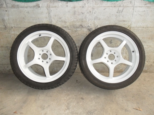 ล้อแม็ก 17นิ้ว 4รู100/114 สวยๆ 1 คู่ พร้อมยาง