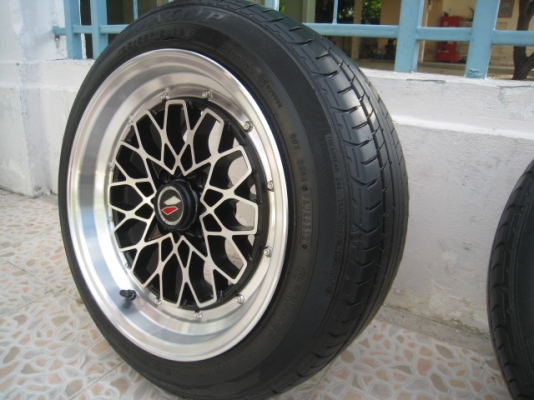 ขายล้อแม็กใหม่ lenso raiden KZA 15"x8" 4รู100 et+25 + ยาง (081-3747940)