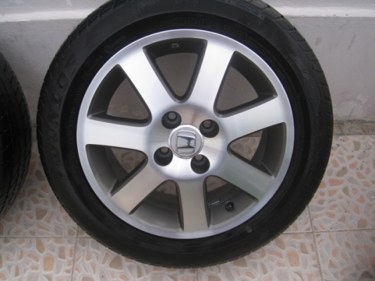 ขายล้อแม็ก civic 7ก้าน 15"x6" et45 4รู100 + ยางปี11 (081-3747940)