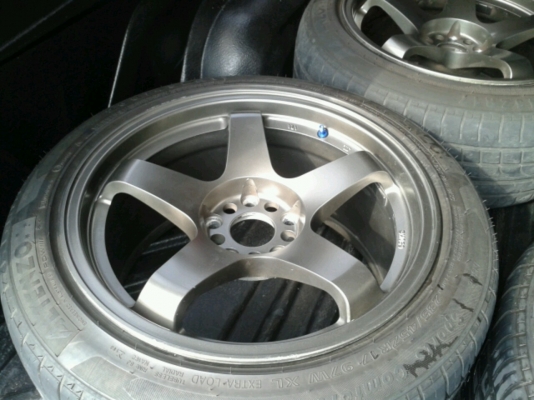 ล้อแม็กNISMO 17 หน้า 9 หลัง 9 รู5/114 พร้อมยางปี11 ทั้ง4เส้น