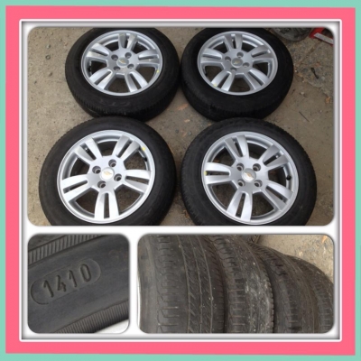 ขายแม็กเดิม Chevrolet Sonic LTขอบ 15 4/100+ยาง ราคา6,900บาทถูก