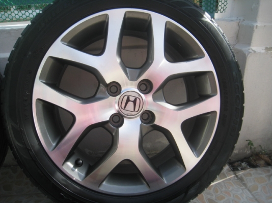 ขายล้อแม็ก Honda city 16"x6" et53 4รู100 +ยางปี 10 (081-3747940)