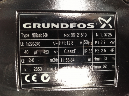 ขายปั้มน้ำ grundfos 2.5 HP. ไฟบ้าน 220v สภาพดีพร้อมใช้งาน แรงดันสูง มีระบบออโต้ตัดการใช้งานในตัว ขายปั้มน้ำ grundfos 2.5 HP. ไฟบ้าน 220v สภาพดีพร้อมใช้งาน แรงดันสูง มีระบบออโต้ตัดการใช้งานในตัว