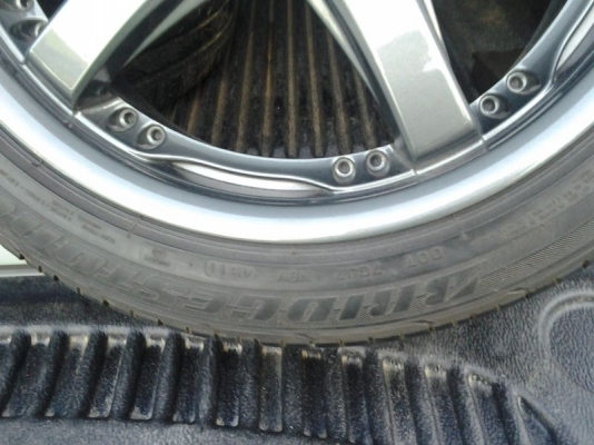 ขายแม็กซ์พร้อมยางขอบ18นิ้ว ยางบริดสโตน ปี11 JAPAN กว้าง 8 นิ้ว