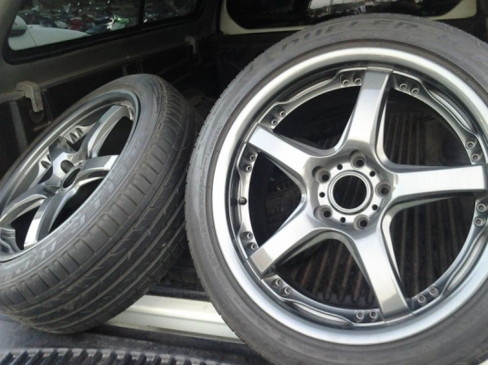 ขายแม็กซ์พร้อมยางขอบ18นิ้ว ยางบริดสโตน ปี11 JAPAN กว้าง 8 นิ้ว