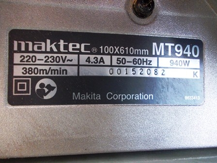 เครื่องขัดกระดาษทรายMaktec MT940 สภาพใหม่ ราคาถูก