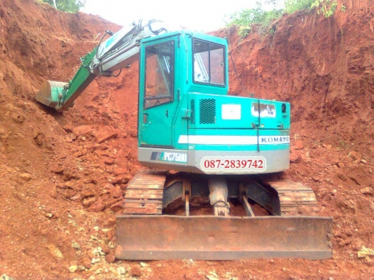 ขาย รถแบคโฮ KOMATSU PC 75UU1 พร้อมเทรเลอร์