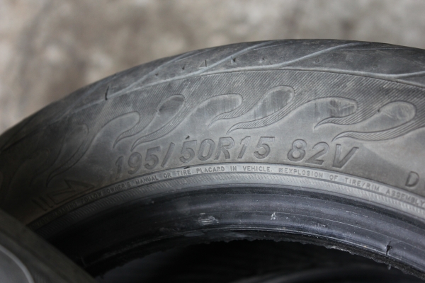 ขายยางFederal 595 EVO 195-50-15 ปี11 1คู่ ดอกเต็มๆ ถูกๆ