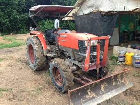 kubota4508 หาง6 โรตาริ่ ใบดัน หลังคาแดง