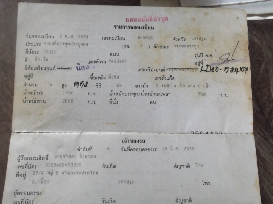 เล่มทะเบียน ฝากขายมานะครับ