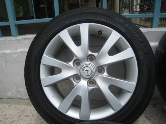 ขายล้อแม็ก Mazda3 16"x6.5" et 52.5 5รู114.3+ยางปี11,12 (081-3747940)