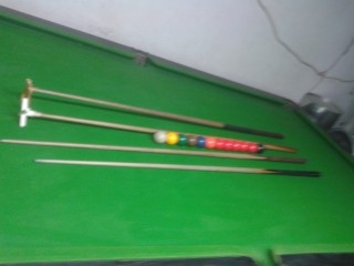 ขายโต๊ะสนุ๊กมือ2ขนาด4x8พร้อมอุปกรณ์ตามสภาพ