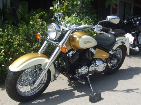 DRAGSTAR CLASSIC 400 ปี2000 เก็บงานใหม่ แต่งแบบfatboy low. <<สรรพสามิต>>