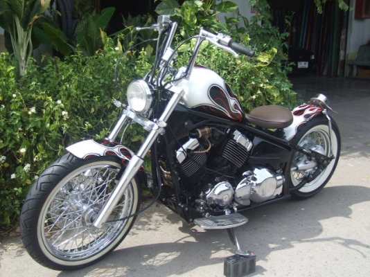 ช๊อปเปอร์ DRAGSTAR 400 ประกอบใหม่เก็บงานใหม่ แต่งโอสูล <<สรรพสามิต>>