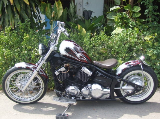 ช๊อปเปอร์ DRAGSTAR 400 ประกอบใหม่เก็บงานใหม่ แต่งโอสูล <<สรรพสามิต>>