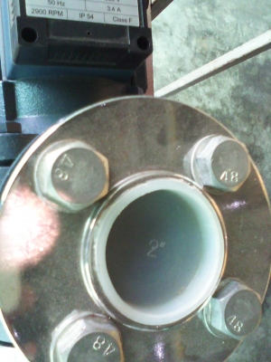 ปั๊มน้ำ2 แรงม้า 3เฟส แรงเหวี่ยงหนี้ศูนย์ไฟฟ้าแบบใบพัดเดี่ยวขนาดใหญ่ ซึ่งประกอบโดยตรงเข้ากับมอเตอร์ไฟฟ้า