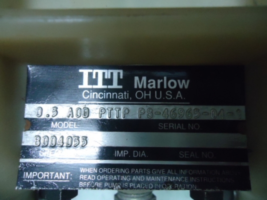 ขายไดอะแฟรมปั๊มใช้ลม ยี่ห้อITT MARLOW ของอเมริกา สภาพดี ทนทาน ของอเมริกา ลดราคา เหลือ 4,000 เท่านั้นครับ ขายไดอะแฟรมปั๊มใช้ลม ยี่ห้อITT MARLOW ของอเมริกา สภาพดี ทนทาน ของอเมริกา ลดราคา เหลือ 4,000 เท่านั้นครับ