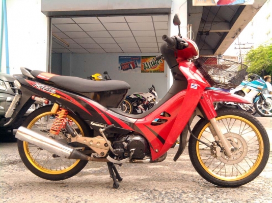 ขออนุญาติขาย  KAWASAKI KAZE HIT 125 สีแดงดำ แต่งสวย