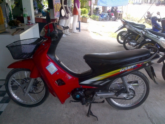 ขาย!เวฟ100 ไมล์ลาย ปี46 รถเครื่องเดิมแน่นๆ  พร้อมใช้ ทะเบียน+เอกสารโอน ภาษีไม่หมด