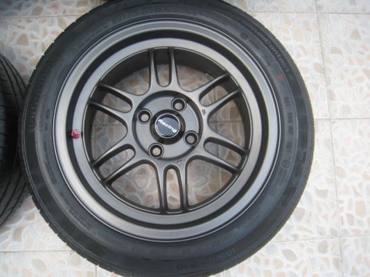 ขายล้อแม็กใหม่ RPf 1 15"x F 7 et41,R 8 et35 4รู100 + ยาง ปี 11 (081-3747940)
