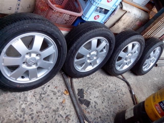 เสาร์นี้มา 2 ชุดจอง มัดจำก่อนครับขายล้อแม็ก มิตซูบิชิ มิราจ2013 ขอบ 14  ใหม่