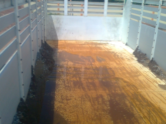 ลูกพ่วง 3 เพลาแท้ ยาว 6.50 เมตร กระบะอลูมิเนียม ปี 56