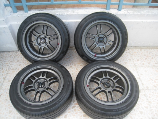 ขายล้อแม็กใหม่ RPf 1 15"x F 7 et41,R 8 et35 4รู100 + ยาง ปี 11 (081-3747940)