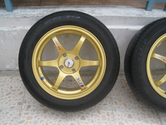 ขายล้อแม็กของใหม่ ssr type c rs 15"x6.5" 4รู100 et38 +ยางปี 12 (081-3747940)