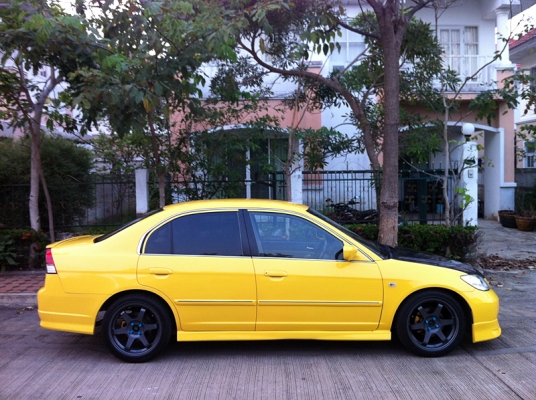 Civic Dimension 05 Vtec สีเหลืองY56 ฝาเคฟล่า พรมTypeR โช๊คปรับเกลียว Navi ฟรีดาวน์ Civic Dimension 05 Vtec สีเหลืองY56 ฝาเคฟล่า พรมTypeR โช๊คปรับเกลียว Navi ฟรีดาวน์