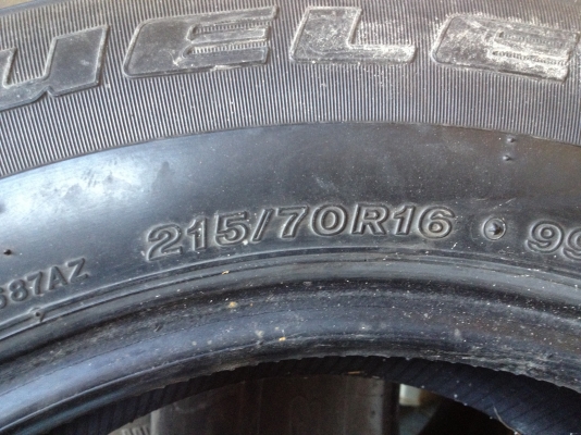 ขายยางบริสโตน 215/70/16