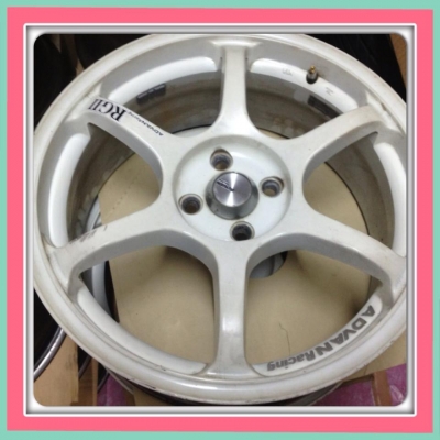 ขายแม็กมือ2ขอบ17 Advan RG2. สีขาว 4รู100 ราคา 7,900 บาทถูก