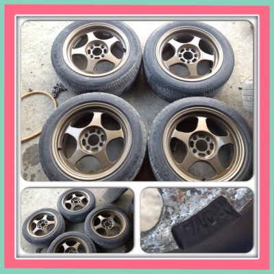 ขายแม็กเดิมมือ2 Spoon (Rota) ขอบ15. 4รู100 + ยาง ราคา 7,900บาทถูก