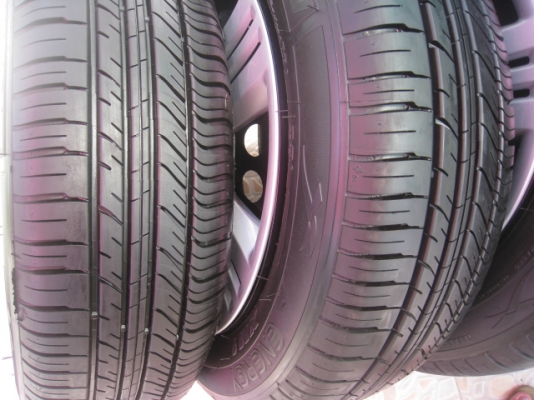 ขายกะทะล้อ honda city ขอบ15+ฝาครอบ +ยางป้ายแดงปี13 (081-3747940)