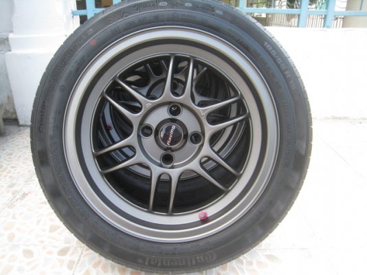ขายล้อแม็กใหม่ RPf 1 15"x F 7 et41,R 8 et35 4รู100 + ยาง ปี 11 (081-3747940)