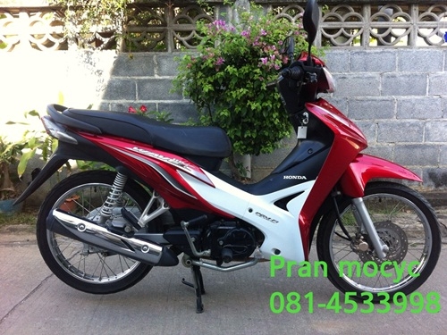 ขายhonda wave สีเเดงขาวปี2555