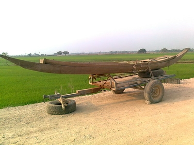 เรือพายม้า ไม้สักทั้งลำ