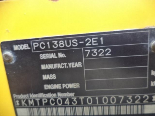 KOMATSU  PC138US - 2E1 ปี 2006 สภาพดี สนใจติดต่อ โทร. 086-1394445
