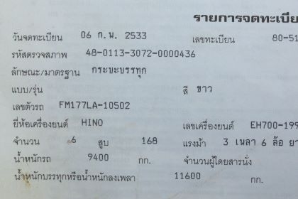 ขายตัด ลงบ่อ วิ่งลาน ทำเทเลอร์ 10ล้อ2เพลาดั๊มสภาพเดิมๆ HINO F-17 FM177 ปี33 เครื่องเดิมEH700 168HP แห้งดีไม่เยิ้ม แรงดีไม่มีหลวม เกียร์เดิม สโลวพร้อม มีD-L ช่วงล่างแน่น คัสซีสวยเดิมไม่เคยทำสี ยางดี10เส้น กระบะดั๊มเหล็กKAC สภาพดี หัวบาง ภายในครบ มีผุนิดๆกั