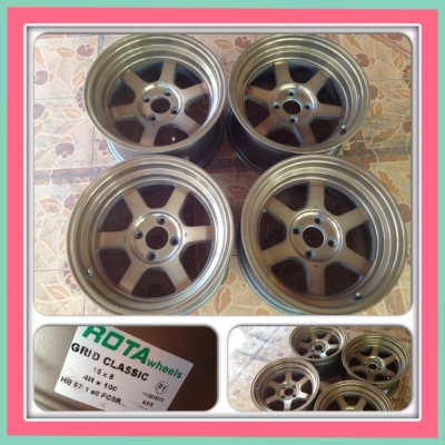 ขายแม็กมือ2 TE37V (Rota)ขอบ15 กว้าง 8 4รู100 ราคา 9,900 บาทถูก