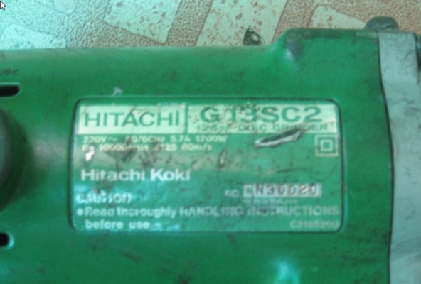 ขายด่วนหินเจีย 5" HITACHI G13SC2 1200W 10000/min แท้แน่นอน 100\%